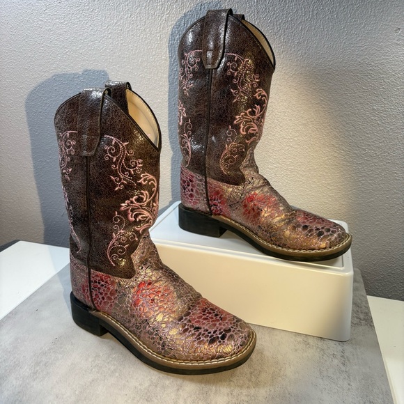 Shyanne Other - Shyanne Girls’ Aria Brown & Pink Sparkly Western Boots size 12.0-D